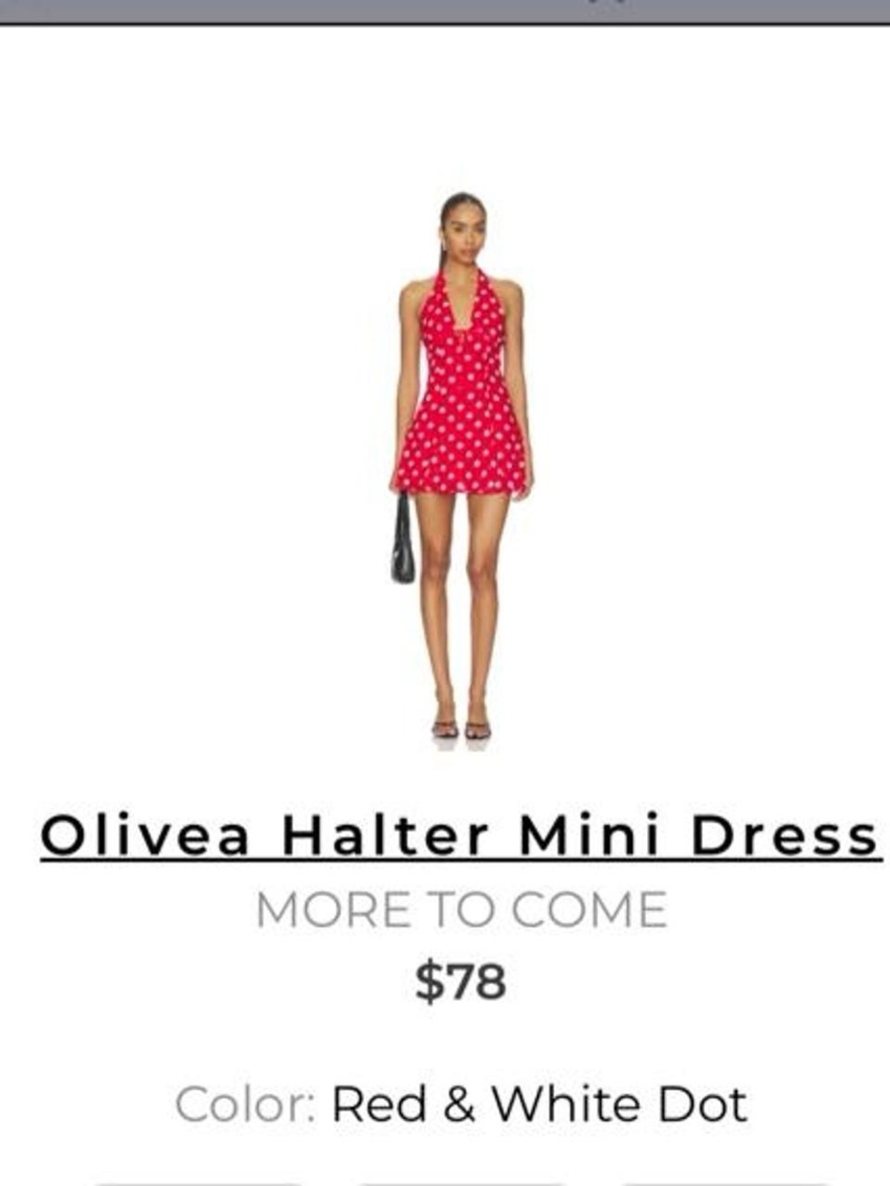 Olivea Halter Mini Dress - Red Dot